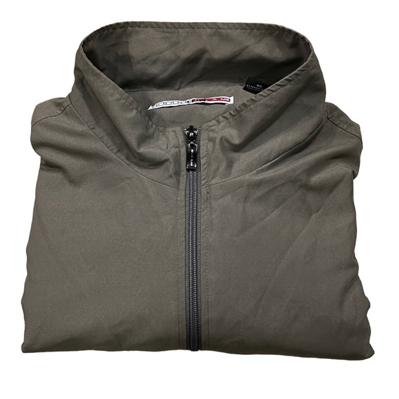 Grand Slam Golf Jacket Size XL Olive Convertible 2in1 Zip Off Half Zip Pullover - Picture 3 of 12